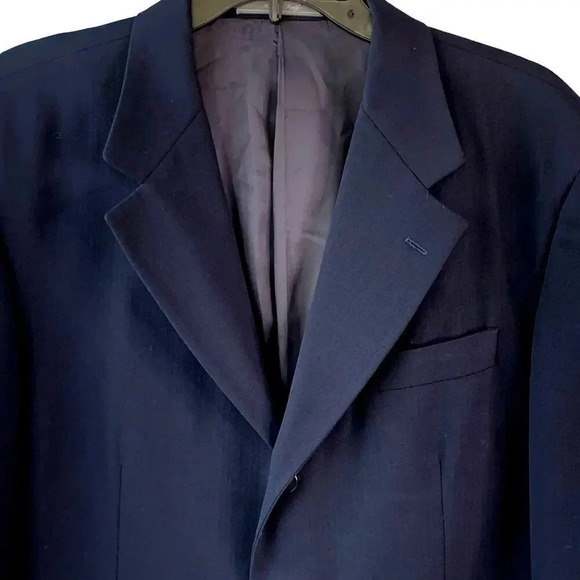 Talbots 100% Wool Suit Jacket 3 Buttons Lightweight Men Size 40S Black Italy - Picture 6 of 16